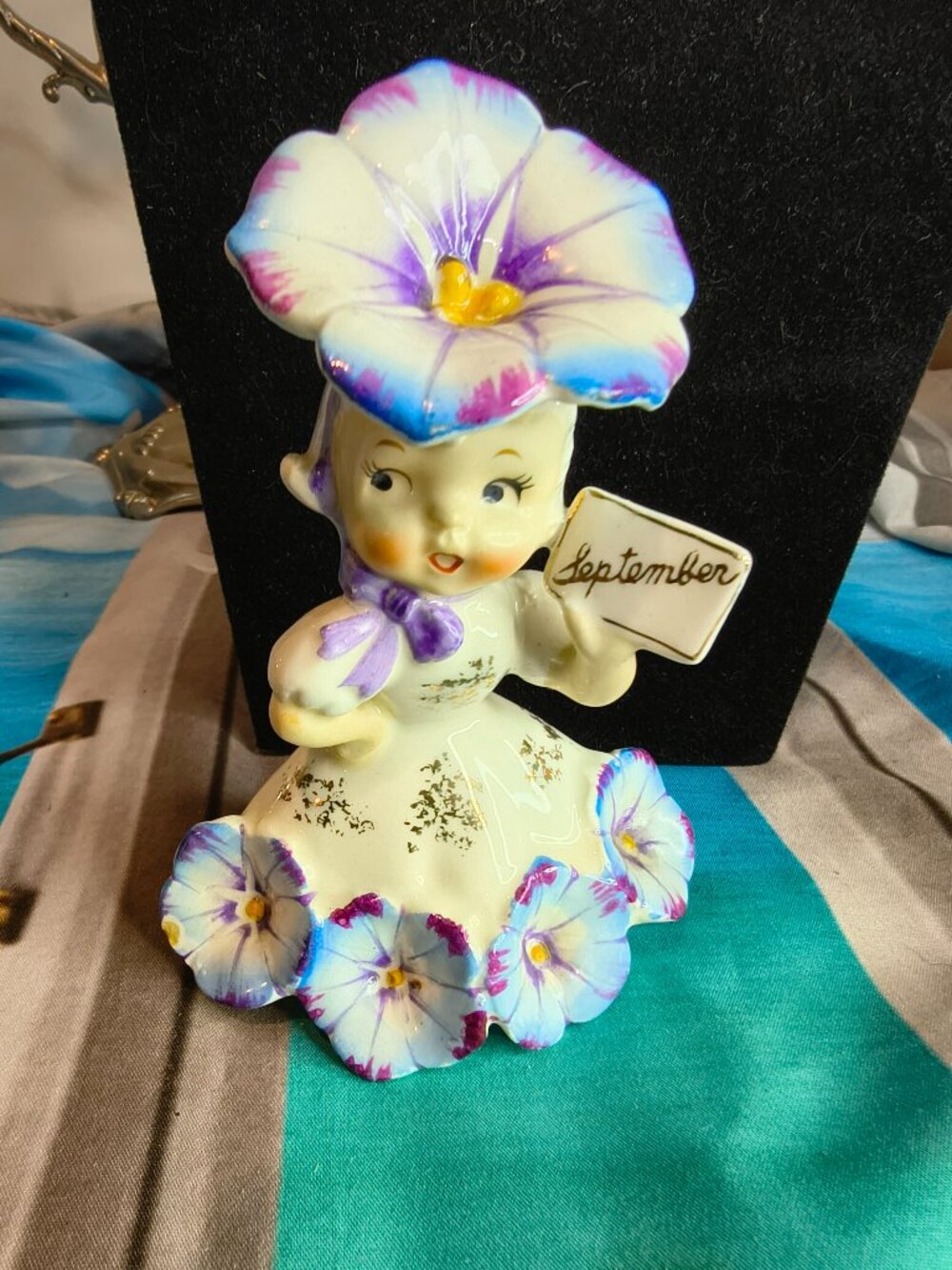 Antique National Potteries Co. 1956 September Flower Girl Figurine